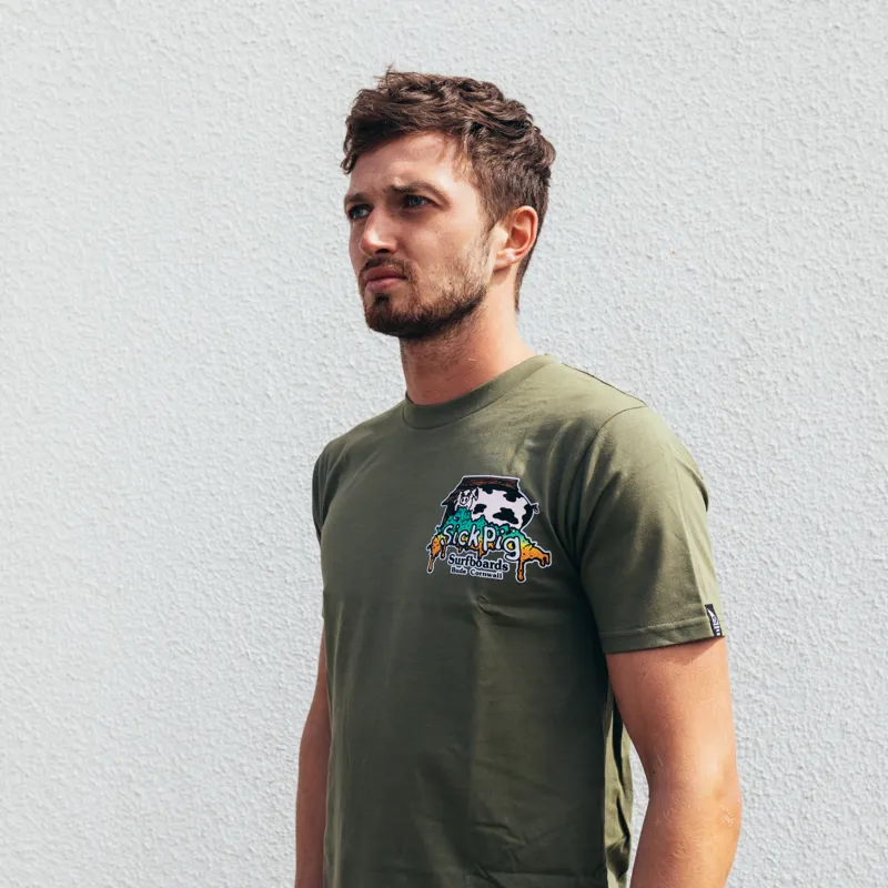 Sick Pig Original Tee Khaki-2
